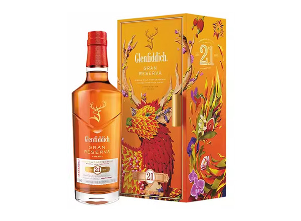 无锡回收格兰菲迪21年700ml福鹿生花新年装福鹿呈祥新春礼盒装Glenfiddich苏格兰威士忌