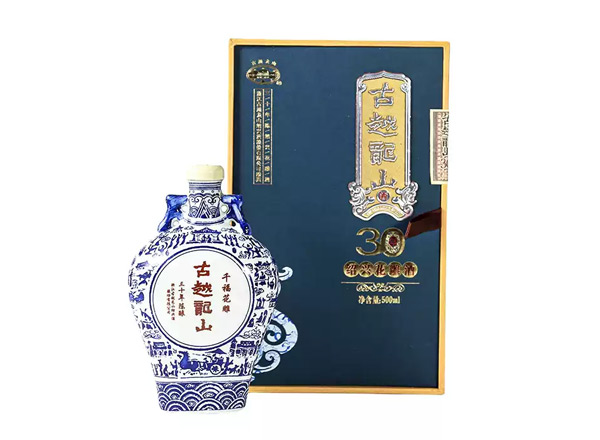 无锡黄酒回收古越龙山黄酒千福花雕三十年陈酿绍兴花雕酒500ml礼盒装