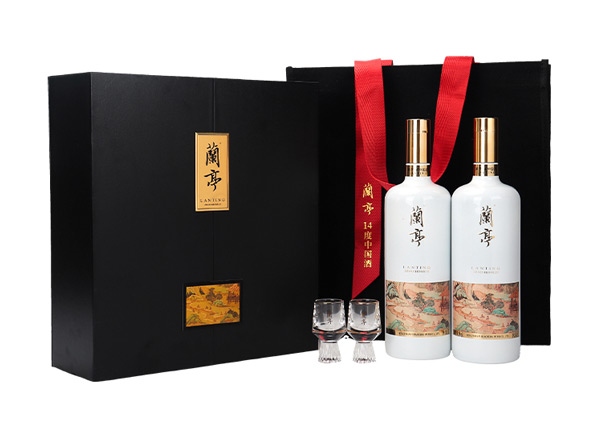 无锡会稽山兰亭黄酒回收兰亭二十年陈酿1L*2礼盒装